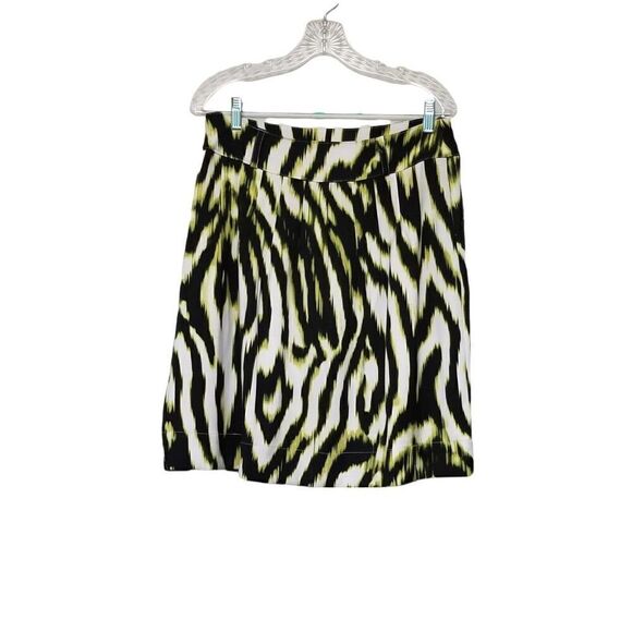 Women's Worthington Multicolor Green white & Black Pleated Skirt Size 6 - Picture 1 of 5